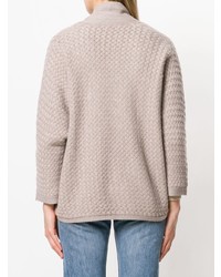 Женский серый вязаный открытый кардиган от N.Peal