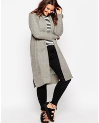 Женский серый вязаный открытый кардиган от Junarose