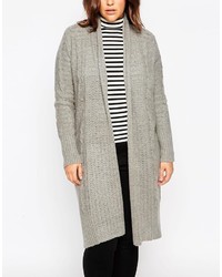 Женский серый вязаный открытый кардиган от Junarose