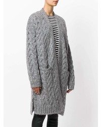 Женский серый вязаный открытый кардиган от Essentiel Antwerp