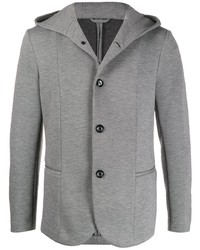 Мужской серый вязаный пиджак от Emporio Armani