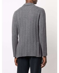 Мужской серый вязаный пиджак от Lardini