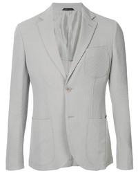 Мужской серый вязаный пиджак от Giorgio Armani