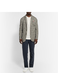 Мужской серый вязаный пиджак от Barena