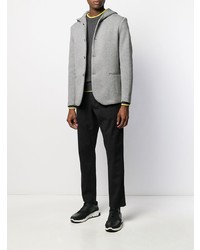 Мужской серый вязаный пиджак от Emporio Armani