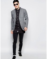 Мужской серый вязаный пиджак от Minimum