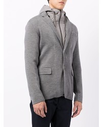 Мужской серый вязаный пиджак от Herno