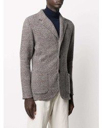 Мужской серый вязаный пиджак от Lardini