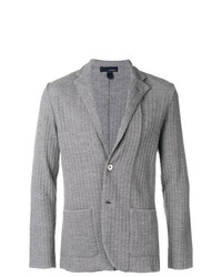 Мужской серый вязаный пиджак от Lardini