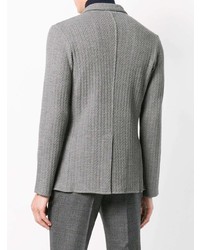 Мужской серый вязаный пиджак от Lardini