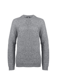 Мужской серый вязаный свитер от Alex Mill
