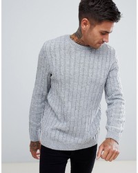 Мужской серый вязаный свитер от ASOS DESIGN