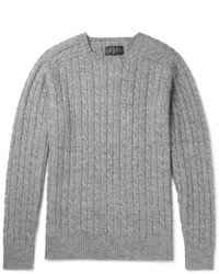 Мужской серый вязаный свитер от Beams