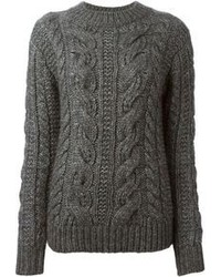 Женский серый вязаный свитер от Belstaff