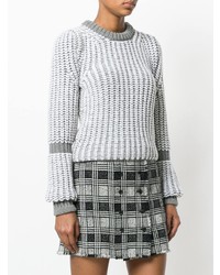 Женский серый вязаный свитер от Thom Browne