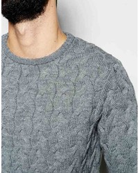 Мужской серый вязаный свитер от Asos