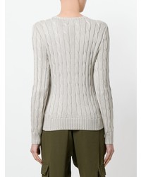 Женский серый вязаный свитер от Polo Ralph Lauren