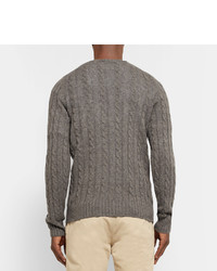 Мужской серый вязаный свитер от Incotex