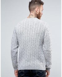 Мужской серый вязаный свитер от Asos