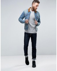 Мужской серый вязаный свитер от Asos