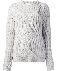 Женский серый вязаный свитер от Carven