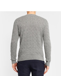 Мужской серый вязаный свитер от Polo Ralph Lauren