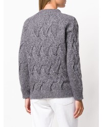 Женский серый вязаный свитер от Fabiana Filippi