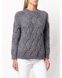 Женский серый вязаный свитер от Fabiana Filippi