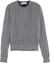 Женский серый вязаный свитер от Comme des Garcons
