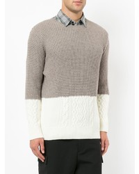 Мужской серый вязаный свитер от Loveless