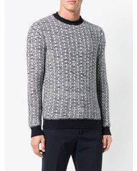 Мужской серый вязаный свитер от Zanone