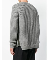 Мужской серый вязаный свитер от Jil Sander