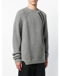 Мужской серый вязаный свитер от Jil Sander