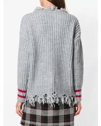 Женский серый вязаный свитер от Pinko