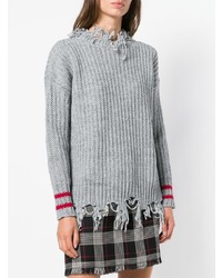 Женский серый вязаный свитер от Pinko