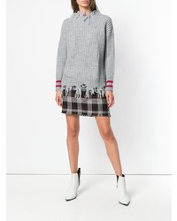 Женский серый вязаный свитер от Pinko