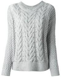 Женский серый вязаный свитер от Elizabeth and James