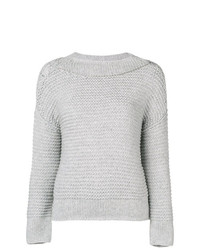 Женский серый вязаный свитер от Fabiana Filippi