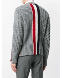 Мужской серый вязаный свитер от Thom Browne