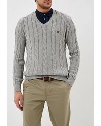 Мужской серый вязаный свитер от Giorgio Di Mare