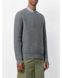 Мужской серый вязаный свитер от Holland & Holland