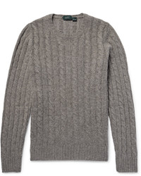 Мужской серый вязаный свитер от Incotex