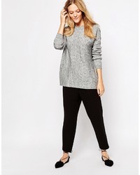 Женский серый вязаный свитер от Just Female
