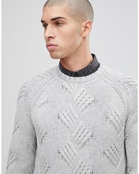 Мужской серый вязаный свитер от ONLY & SONS