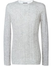 Мужской серый вязаный свитер от Laneus