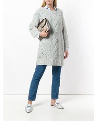 Женский серый вязаный свитер от Blugirl