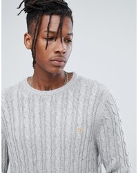 Мужской серый вязаный свитер от Farah