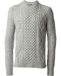 Мужской серый вязаный свитер от Michael Kors