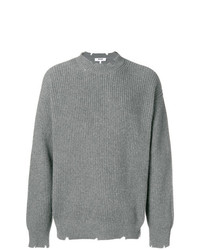 Мужской серый вязаный свитер от MSGM
