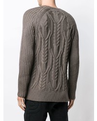 Мужской серый вязаный свитер от Neil Barrett